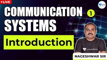 Introduction To Communication Systems | Lec -1 | Bandi Nageshwar Rao Sir | GATE/ESE Exam