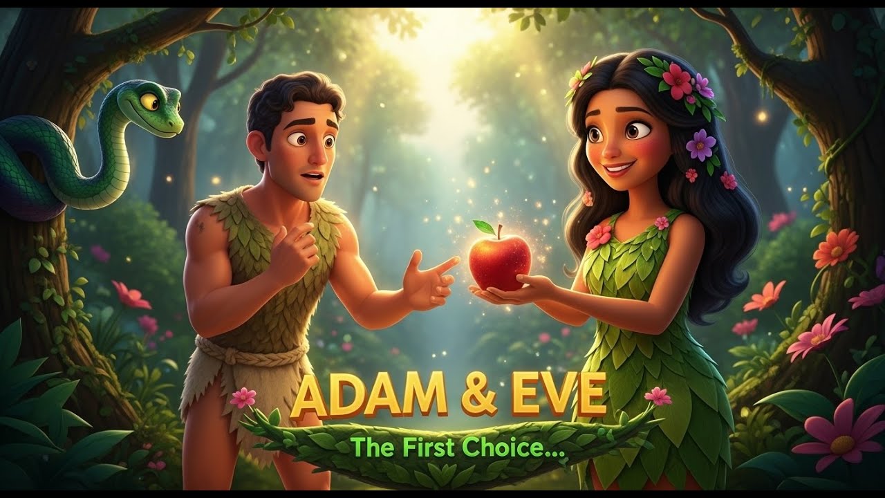 Adam and Eve in the garden of Eden | full video | Animated Bible Story ...