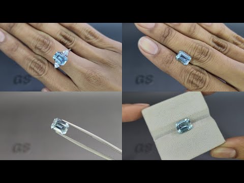 Aigue-marine taille octogonale de 2,45 carats, Madagascar  Video  № 1