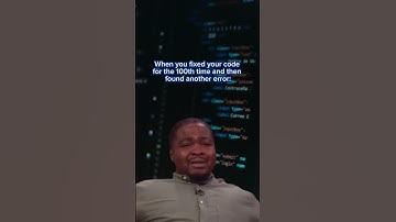 When you found another error in your code