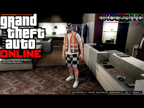 TRAJE XADREZ COM COLETE DE LIXEIRO SUPER RARO NOVA GERACAO {GTA ONLINE CHECKERBOARD OUTFITS}
