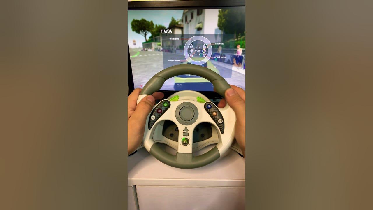 Руль икс бокс 360 проводной руль для бокса - YouTube