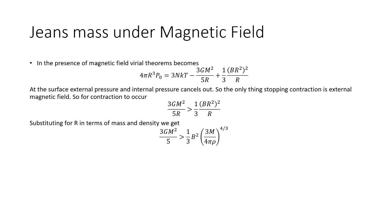 Jeans Instability under external pressure and magnetic field - YouTube