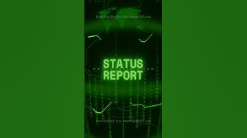 STATUS REPORT   Retro CRT green screen glitch text animation