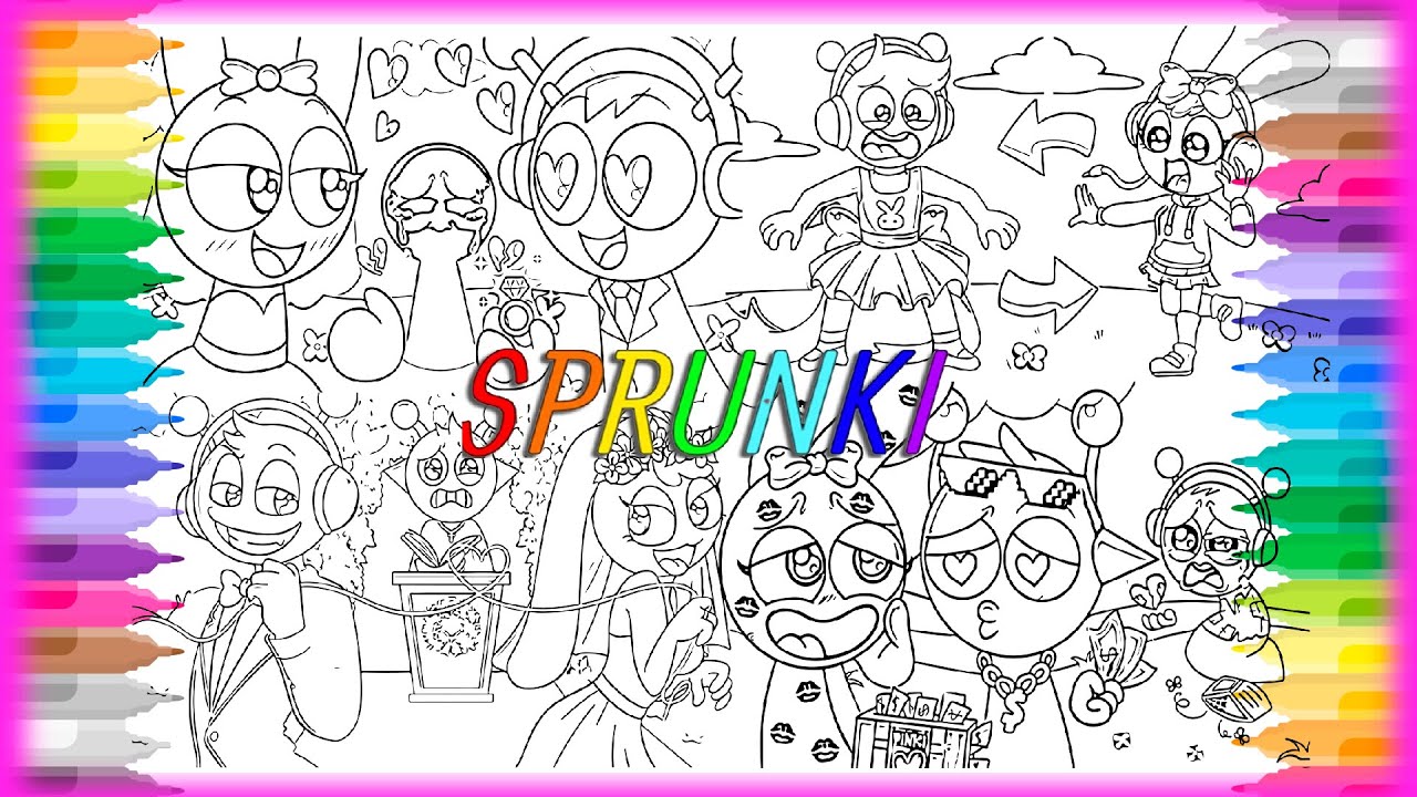 Incredibox SPRUNKI MIX Coloring Pages | Satisfying Coloring Characters ...