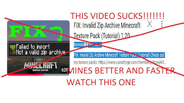 How To Fix Invalid Zip Archive (Minecraft Bedrock) *NOT 6 MINUTES LONG*