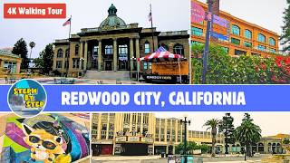 Redwood City: Downtown, California, USA | 4K Walking Tour 🖼