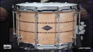 Craviotto 14x8 Custom Shop Maple Snare Drum with Double Walnut Inlay (CRCUS1480MDWIT)