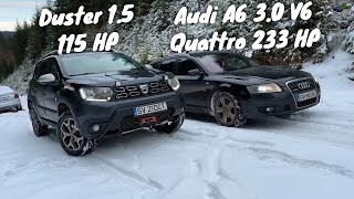 : Audi A6 3.0 TDI V6 Quattro vs Dacia Duster Snow Offroad