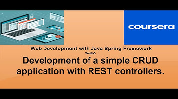 Web Development with Java Spring Framework week5 Development of a simple CRUD application with rest.