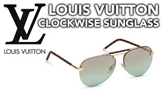 Louis Vuitton Clockwise Canvas Sunglasses Gold Metal & Canvas. Size E