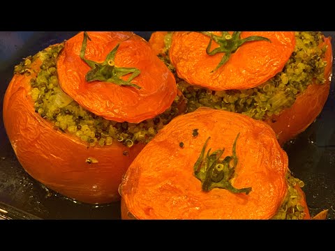 Roasted Tomatoes with Quinoa Stuffing is fabulous