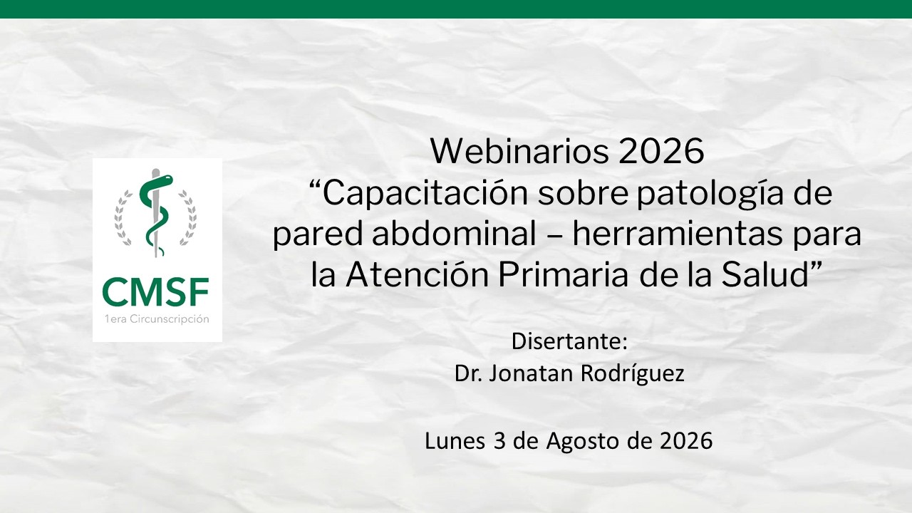 Webinario: Patología de pared abdominal - herramientas para la Atención Primaria de la Salud