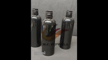 introducing 100 ml black round pet bottle [Neck Size: 19 mm] by M.C. PIPWALA!