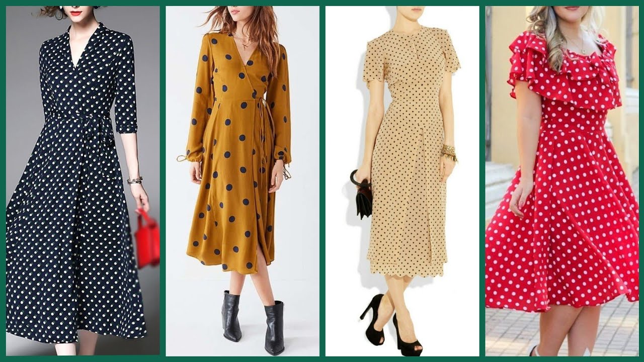 Vintage Women's V-Neck Polka Dots Ball Dresses