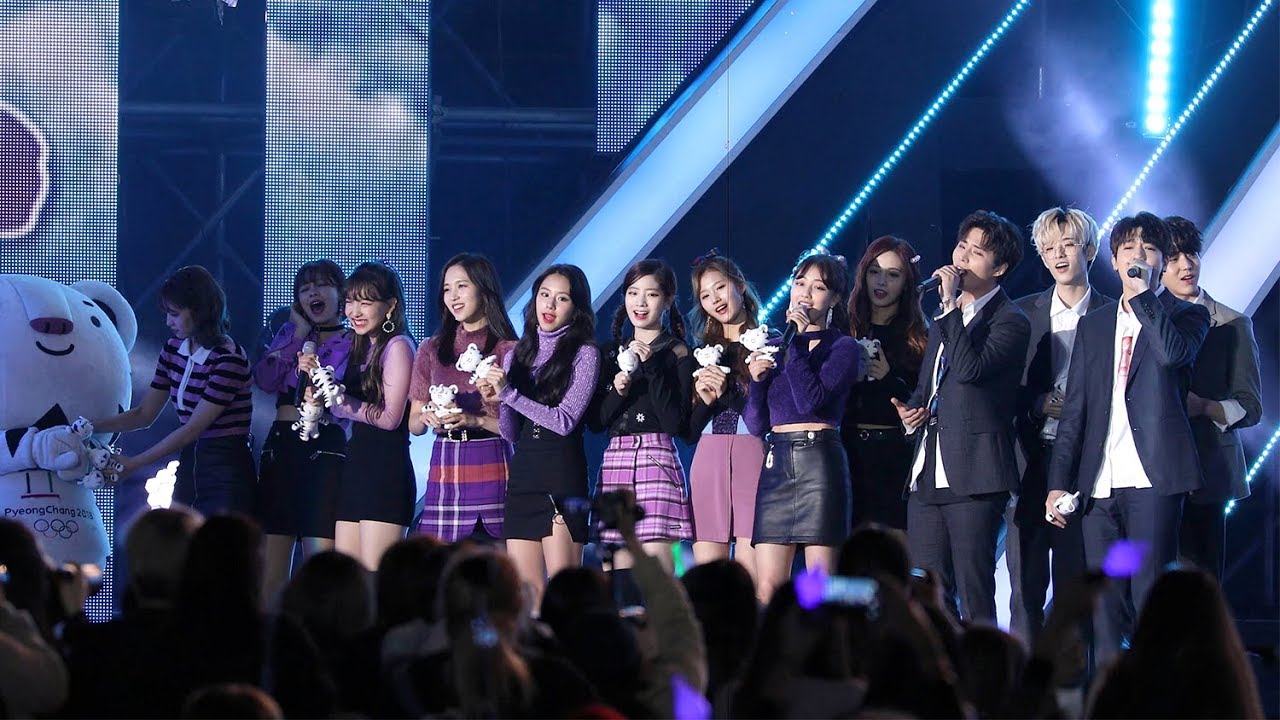 171101 TWICE EXO BTS NCT127 전출연진 엔딩 Butterfly 4K 직캠 [평창올림픽 G-100 콘서트] by 비몽