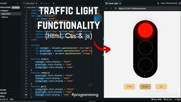 Traffic lights 🚦 functionality [HTML, CSS & JS] programming