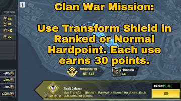 Use Transform Shield in Ranked or Normal Hardpoint | Each use earn 30 Points COD Mobile | Wisdom