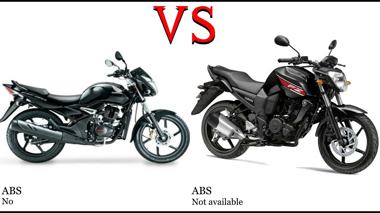 Honda CBF 150 vs Yamaha FZ16 150 Test specification comparison