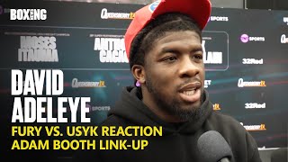 David Adeleye Reacts To Fury-Usyk & Adam Booth Link-Up