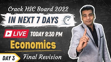 DAY 3, ECONOMICS | ECO Revision | LECTURE 2 | CRACK HSC 2022 IN 7 DAYS | Ajay Sir | Bose Of Commerce
