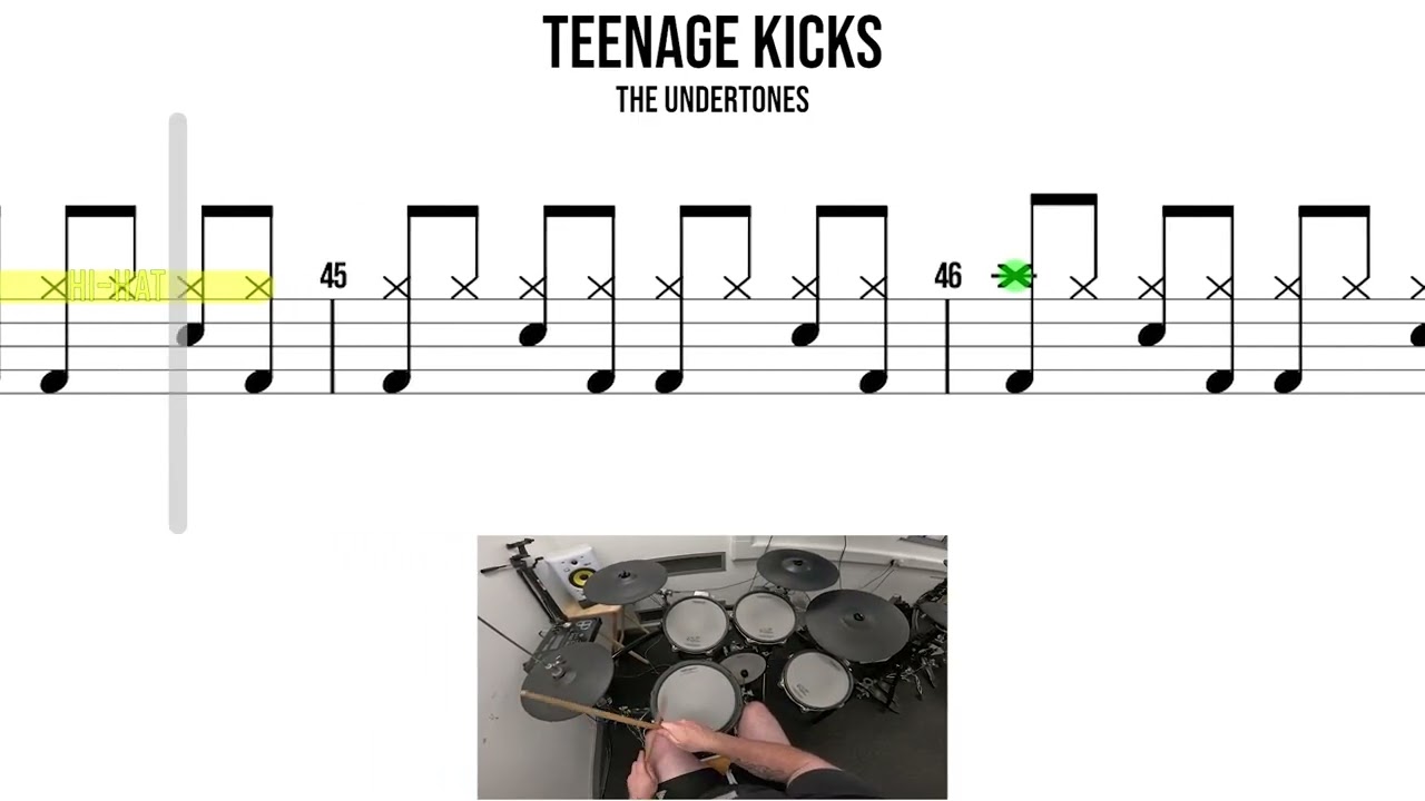 Teenage Kicks The Undertones 🥁 Grade 2 Beginner Version - YouTube
