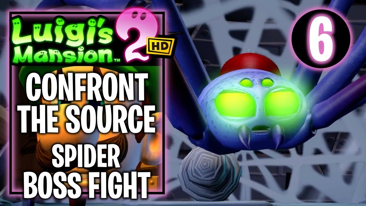 Luigi's Mansion 2 HD - Confront the Source, Spider Boss Fight - Gameplay Walkthrough Part 6