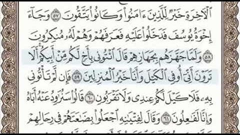 سورة يوسف الصفحة 242 من الاية 53 الى 63 عبدالباسط عبدالصمد مجود