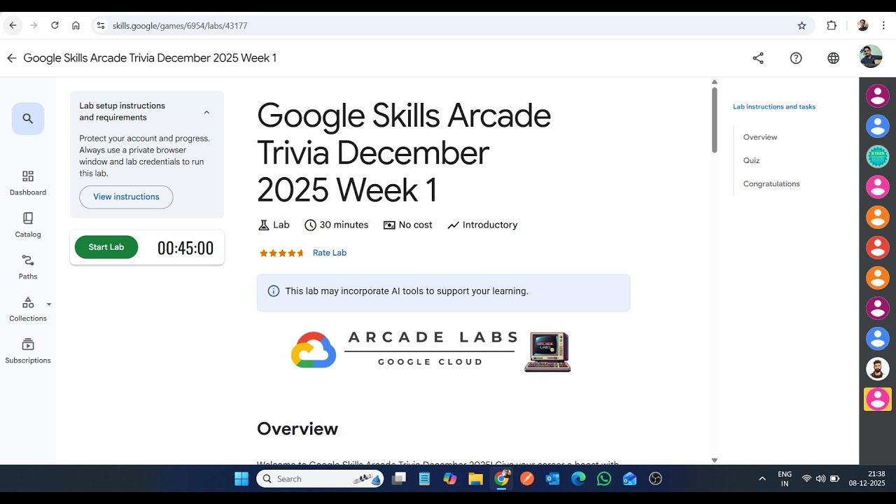 Google Skills Arcade Trivia December 2025 Week 1 || Lab Solution ...