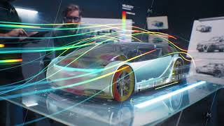 Engineers check aerodynamics of new car using augmented reality