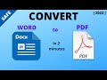 CONVERT -  WORD to PDF | DOCX to PDF  [ For Free 2022 ]