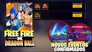 NOVA PARCERIA FREE FIRE X DRAGON BALL! NOVOS EVENTOS CONFIRMADOS, ATUALIZAÇÃO, LEILÃO AMANHÃ E MAIS!