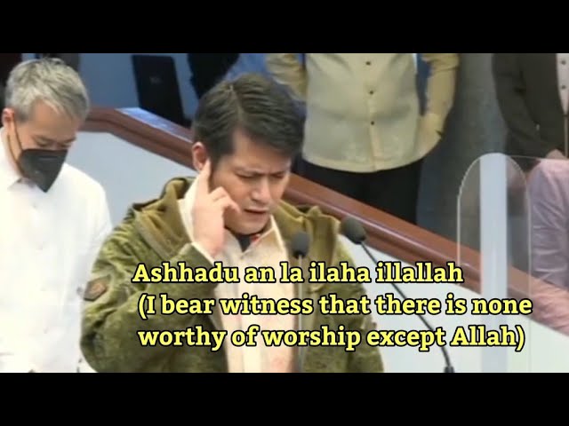Adhan call to prayer by  Senator Robin Padilla class=