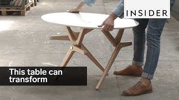 This table tranforms from a coffee table to a dining table