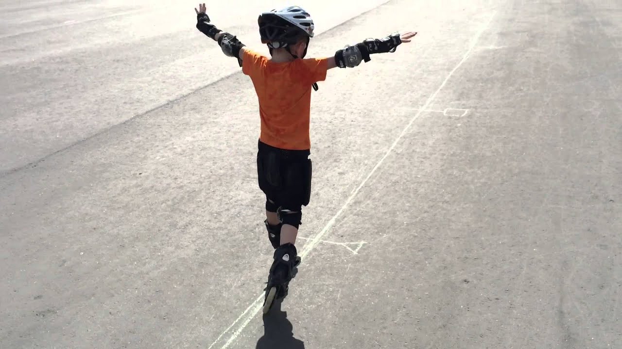 Как научить ребёнка кататься на роликовых коньках. Леонид До и После ...