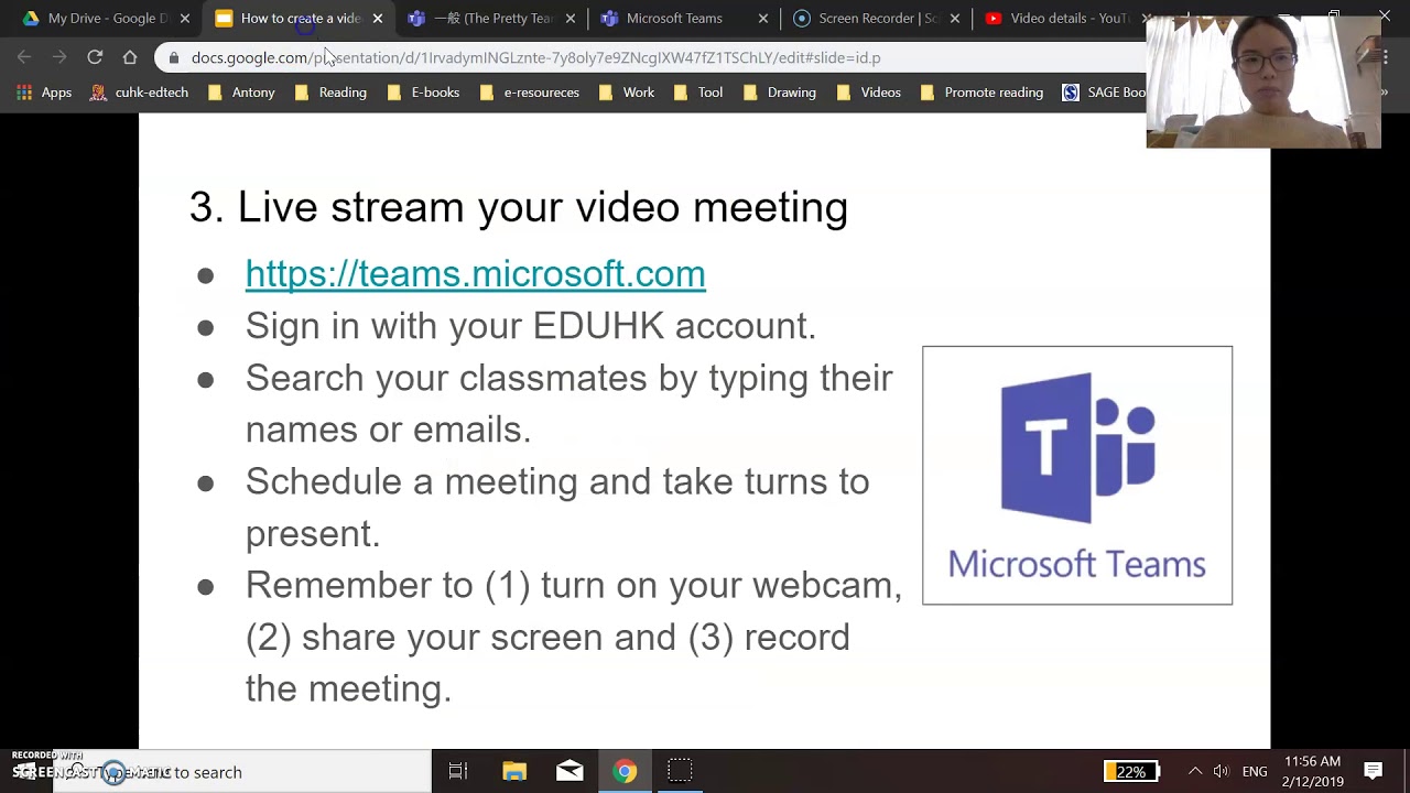 Videoed How to create a videoed presentation 2 out of 2 - YouTube