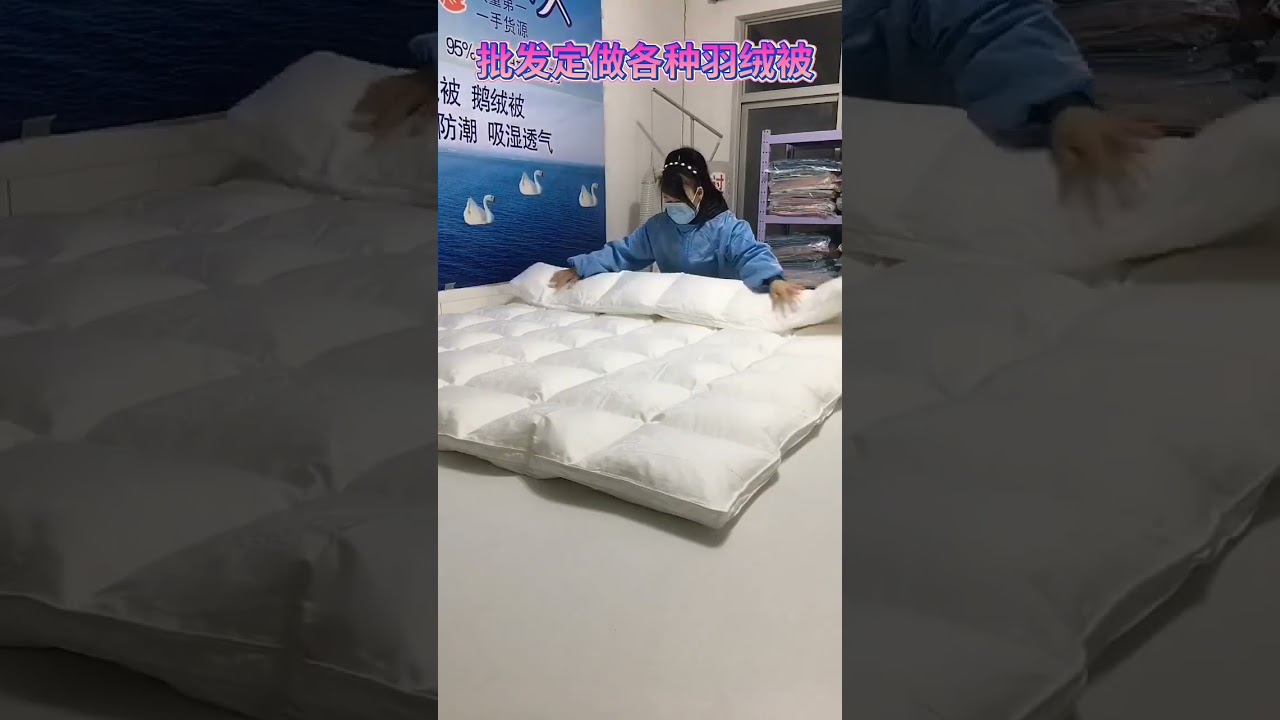 Thick goose down quilt made with care