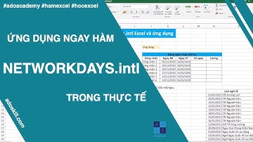 Hướng dẫn sử dụng hàm NETWORKDAYS.intl tính số ngày làm việc