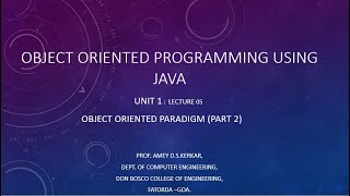 UNIT1 LECTURE 05 OBJECT ORIENTED PARADIGM PART 2