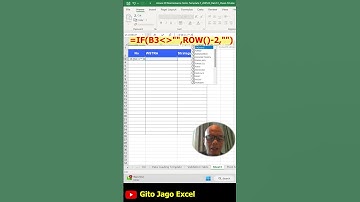 Part#25 Cara Membuat Nomor Otomatis | Gito Jago Excel #shorts