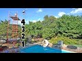 BACKYARD CLIFF JUMPING!! *FOUR STORIES*