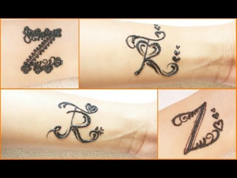 T R And Z Letter Tattoo Mehndi Design Requested Video Youtube