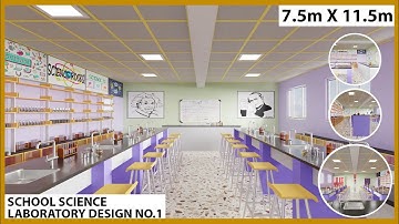 School Science Laboratory Design No.1 (7.5m X 11.5m)