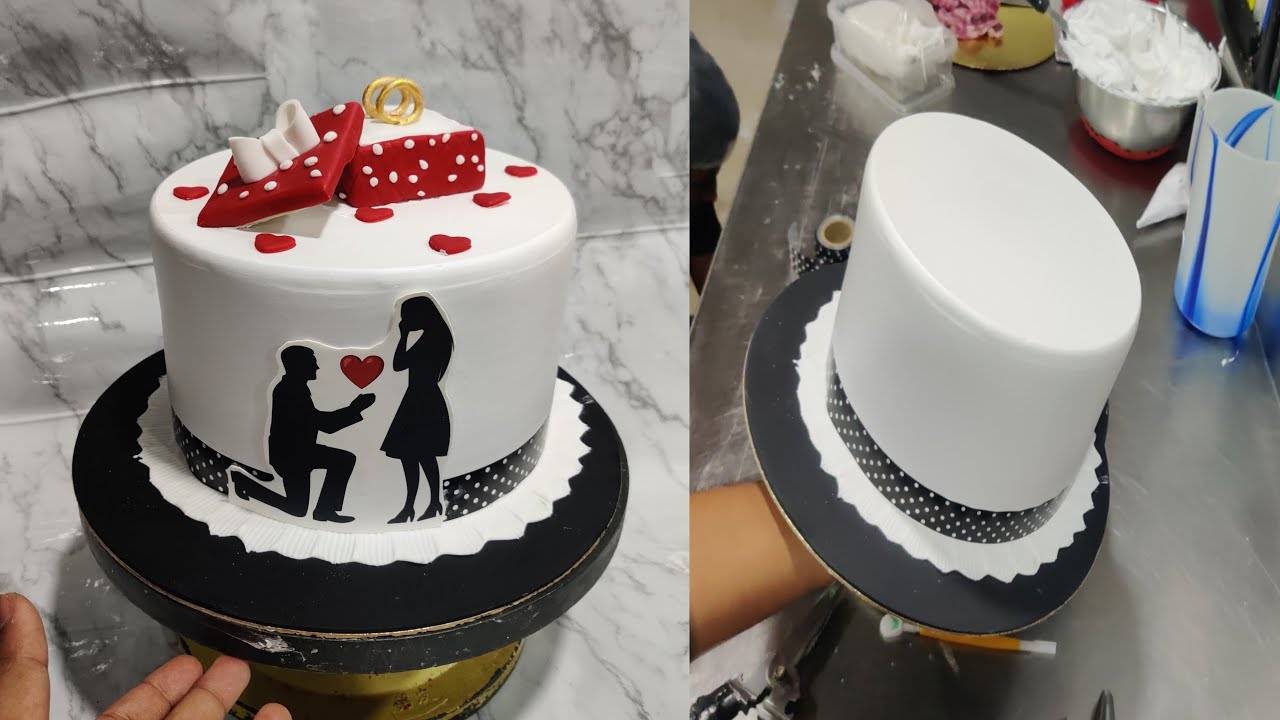 How to make Engagement Cake || Engagement Cake Design || Only cake @# ...