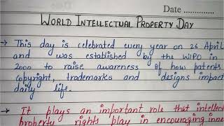 World Intellectual Property Day | Write an Essay on World Intellectual Property Day