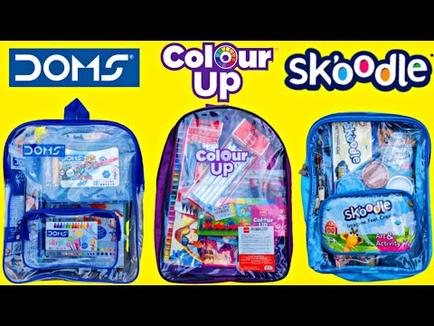 Doms Smart Kit vs Skoodle Art & Activity Kit vs Cello Colour Up Kit - Unboxing and Review in Hindi 🤩