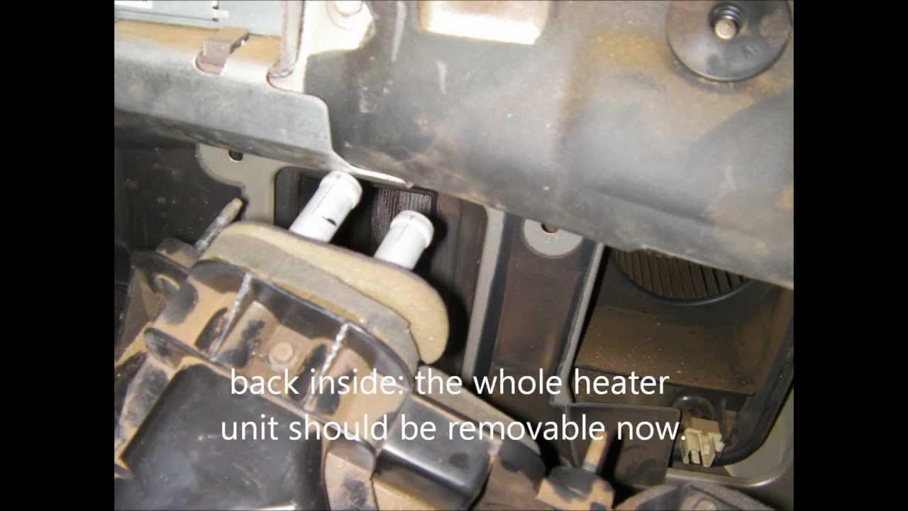 Heater Core replacement in a 2000 Ford Ranger - YouTube