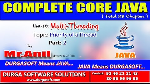 Core Java-Multi-Threading-Priority of a Thread-Part 2
