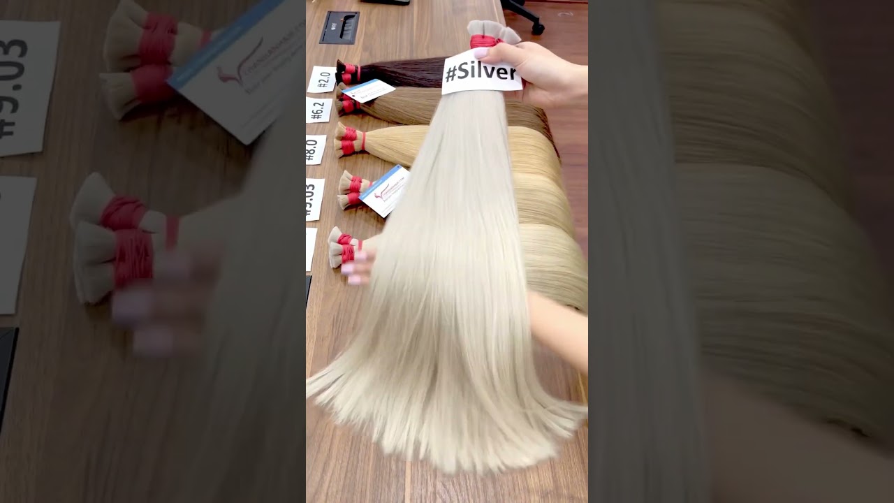 Silver bulk hair offers a sleek, modern look with a stunning metallic shine