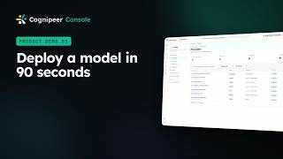 Information Deploy a model and call it, in 90 seconds | Cognipeer Console Update